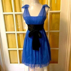 Dark blue color  modeling dress small size